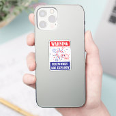 Waarschuwingsbord voor vuurwerk sticker (Telefoon)
