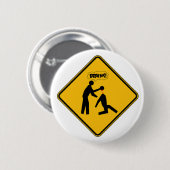 Waarschuwingsbord voor Zombie Ronde Button 5,7 Cm (Voorkant /achterkant)