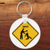 Waarschuwingsbord voor Zombie Sleutelhanger (Voorkant)