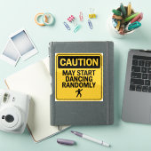 Waarschuwingsbord – Willekeurig dansbericht Sticker (iPad Cover)