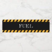 Waarschuwingsbrandstof in aanbouw waterfles etiket (Enkel label)