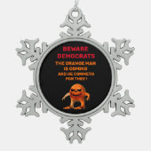 WAARSCHUWINGSDEMOCRATEN TIN SNEEUWVLOK ORNAMENT (Voorkant)