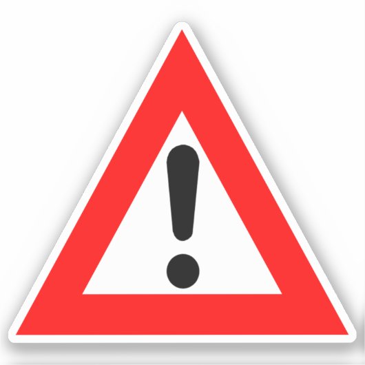 Waarschuwingsdriehoek Sticker (Voorkant)
