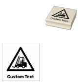 waarschuwingsdriehoeksbord voor vorkheftrucks rubberstempel (Gestempeld)
