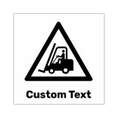 waarschuwingsdriehoeksbord voor vorkheftrucks rubberstempel (Afrduk)