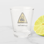 waarschuwingsdriehoeksbord voor vorkheftrucks shot glas (Achterkant)