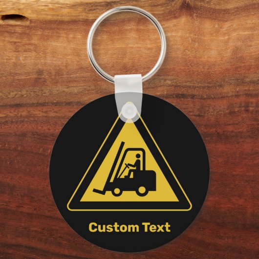 waarschuwingsdriehoeksbord voor vorkheftrucks sleutelhanger (Voorkant)