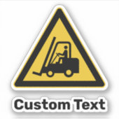 waarschuwingsdriehoeksbord voor vorkheftrucks sticker (Voorkant)