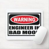 WaarschuwingsENGINEER IN BAD MOOD Mousepad Muismat (Met muis)