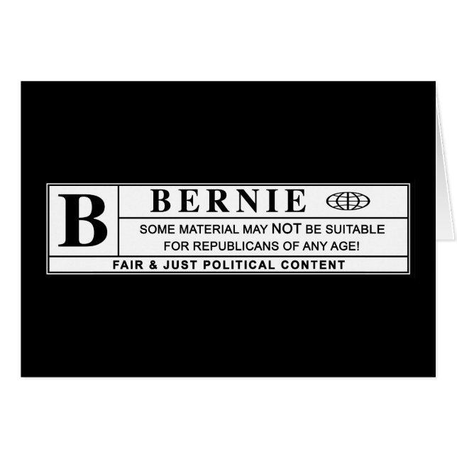 Waarschuwingsetiket Bernie Sanders (Voorkant Horizontaal)