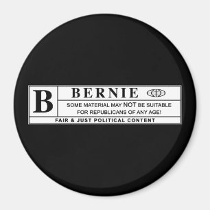 Waarschuwingsetiket Bernie Sanders Magneet