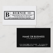 Waarschuwingsetiket Bernie Sanders Visitekaartje (Voorkant / Achterkant)