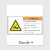 Waarschuwingsetiket chemische gevaren sticker (Vel)