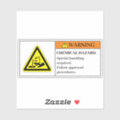 Waarschuwingsetiket chemische gevaren sticker (Vel)