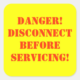 Waarschuwingsetiket gevaar vierkante sticker