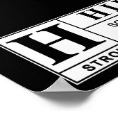 Waarschuwingsetiket Hillary Clinton Poster (Hoek)