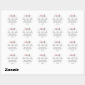 Waarschuwingsetiket kaarde modern Feminine Roze sc Ronde Sticker (Vel)