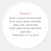 Waarschuwingsetiket kaarde ronde sticker (Voorkant)