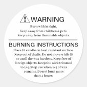 Waarschuwingsetiket kaarde ronde sticker (Voorkant)