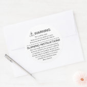 Waarschuwingsetiket kaarde ronde sticker (Envelop)