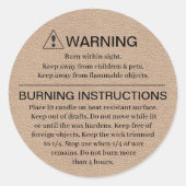 Waarschuwingsetiket kaarde ronde sticker (Voorkant)