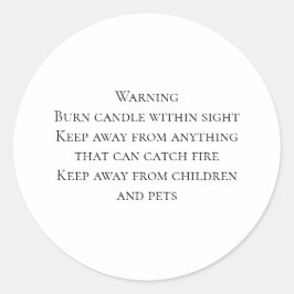 Waarschuwingsetiket kaarde ronde sticker