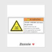 Waarschuwingsetiket toxische chemicaliën sticker (Vel)
