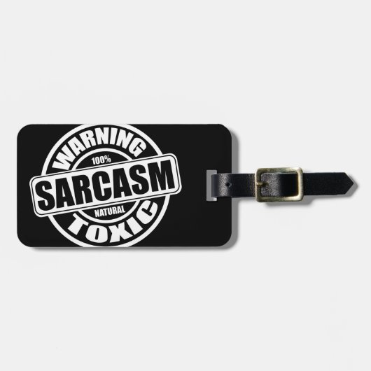 Waarschuwingsetiket toxische Sarcasm Bagagelabel (Voorkant horizontaal)