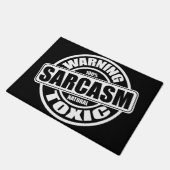Waarschuwingsetiket toxische Sarcasm Deurmat (Schuin)