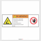 Waarschuwingsetiket voor gevaarlijke materialen sticker (Vel)