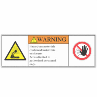 Waarschuwingsetiket voor gevaarlijke materialen sticker