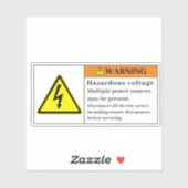 Waarschuwingsetiket voor gevaarlijke spanning E234 Sticker (Vel)