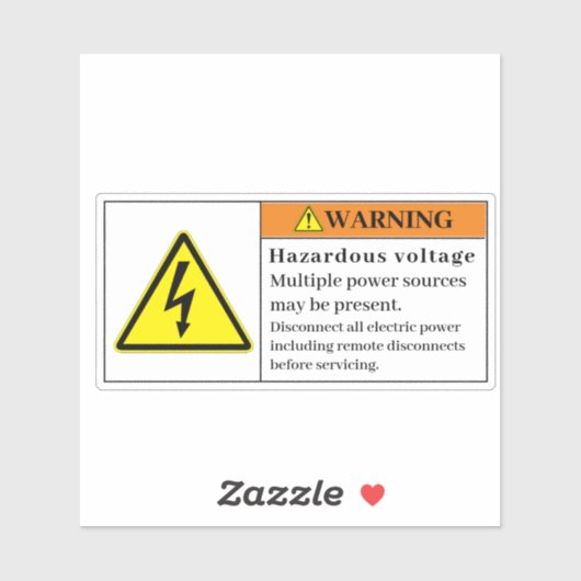 Waarschuwingsetiket voor gevaarlijke spanning E234 Sticker (Vel)