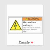 Waarschuwingsetiket voor gevaarlijke spanning E235 Sticker (Vel)