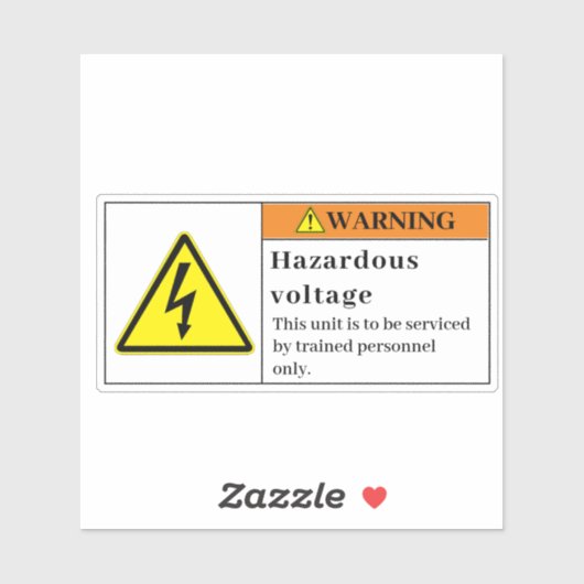 Waarschuwingsetiket voor gevaarlijke spanning E235 Sticker (Vel)