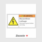 Waarschuwingsetiket voor gevaarlijke spanning E236 Sticker (Vel)