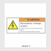 Waarschuwingsetiket voor gevaarlijke spanning VLO9 Sticker (Vel)