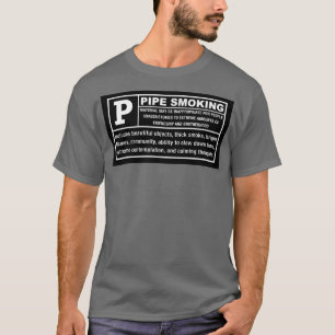 Waarschuwingsetiket voor het roken van pijpen t-shirt