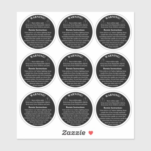 Waarschuwingsetiket voor kaartenproducten sticker (Vel)