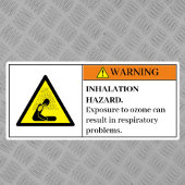 Waarschuwingsetiket voor ozon sticker