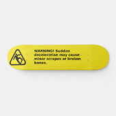 Waarschuwingsetiket voor skateboard met pictogram (Horizontaal)