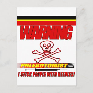 WAARSCHUWINGSFLEBOTOMIST - IK STEL MENSEN MET NAAL BRIEFKAART