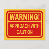 Waarschuwingsgebarentenbenadering met waarschuwing briefkaart (Voorkant)