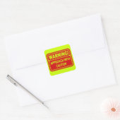 Waarschuwingsgebarentenbenadering met waarschuwing vierkante sticker (Envelop)