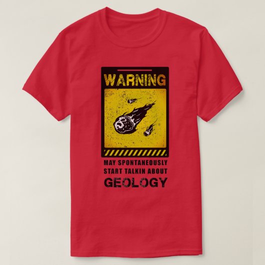 Waarschuwingsgeoloog T-shirt (Design voorkant)