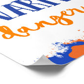 Waarschuwingsgevaarlijk Zone-teken | Dart Pistool  Poster (Hoek)