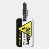 Waarschuwingsgevarensignaal Temperamentale geperso Bagagelabel (Voorkant verticaal)