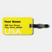 Waarschuwingsgevarensignaal Temperamentale geperso Bagagelabel (Achterkant horizontaal)