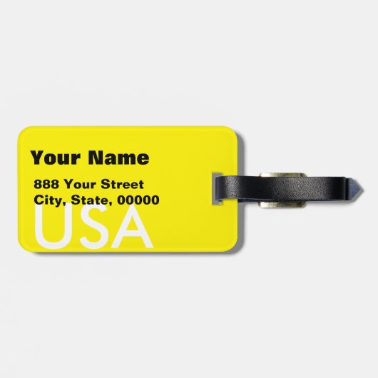 Waarschuwingsgevarensignaal Temperamentale geperso Bagagelabel (Achterkant horizontaal)