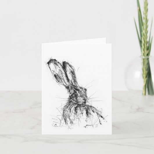 Waarschuwingshaas Bedankkaart (Voorkant)